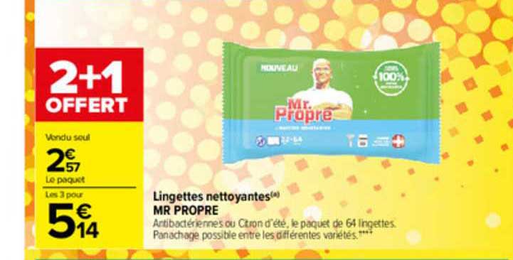 lingettes nettoyantes mr propre