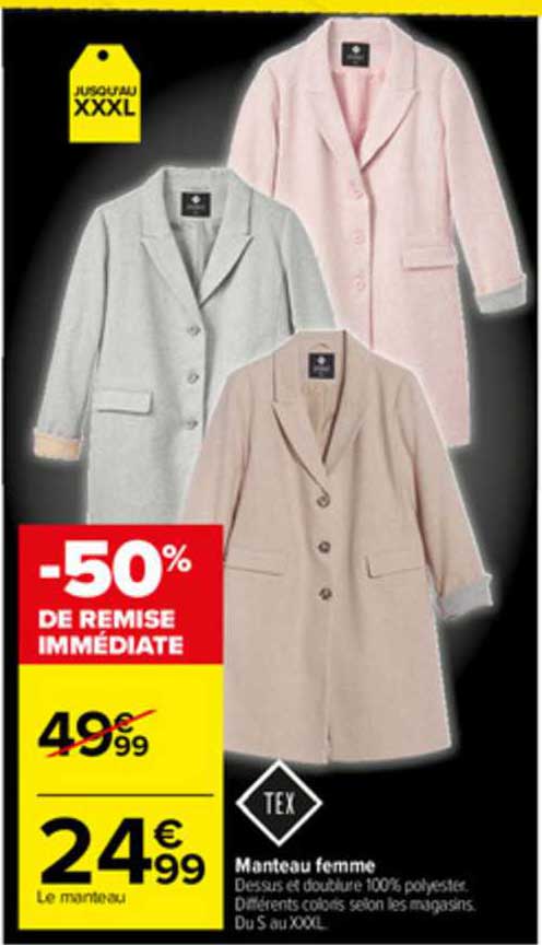 Manteau Femme Tex