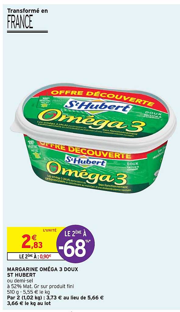 margarine oméga 3 doux st hubert