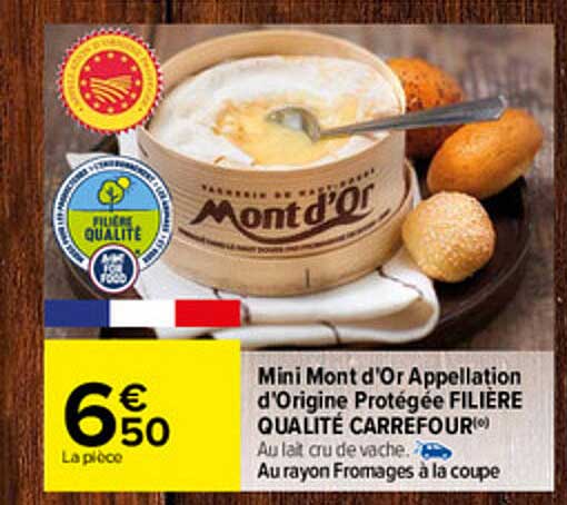 mini mont d'or appellation d'origine protégée filière qualité carrefour