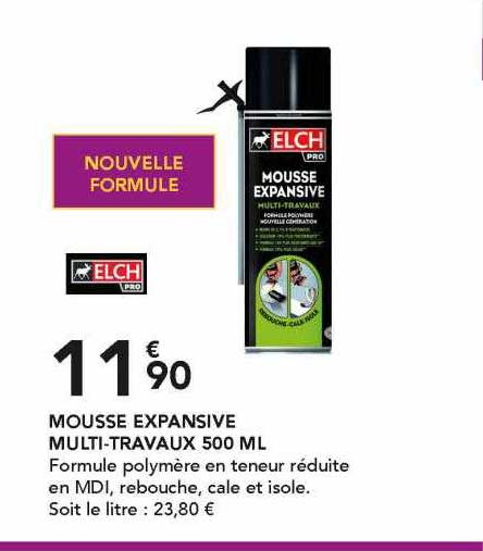mousse expansive multi-travaux 500 ml