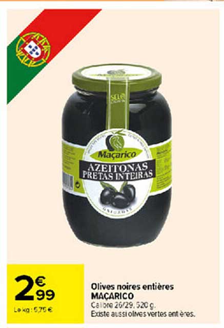 olives noires entières maçarico