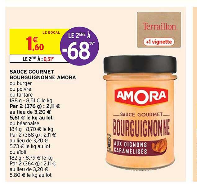 sauce gourmet bourguignonne amora