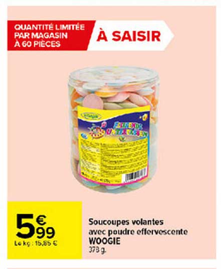 soucoupes volantes avec poudre effervescente woogie