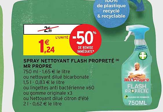 spray nettoyant flash propreté mr propre