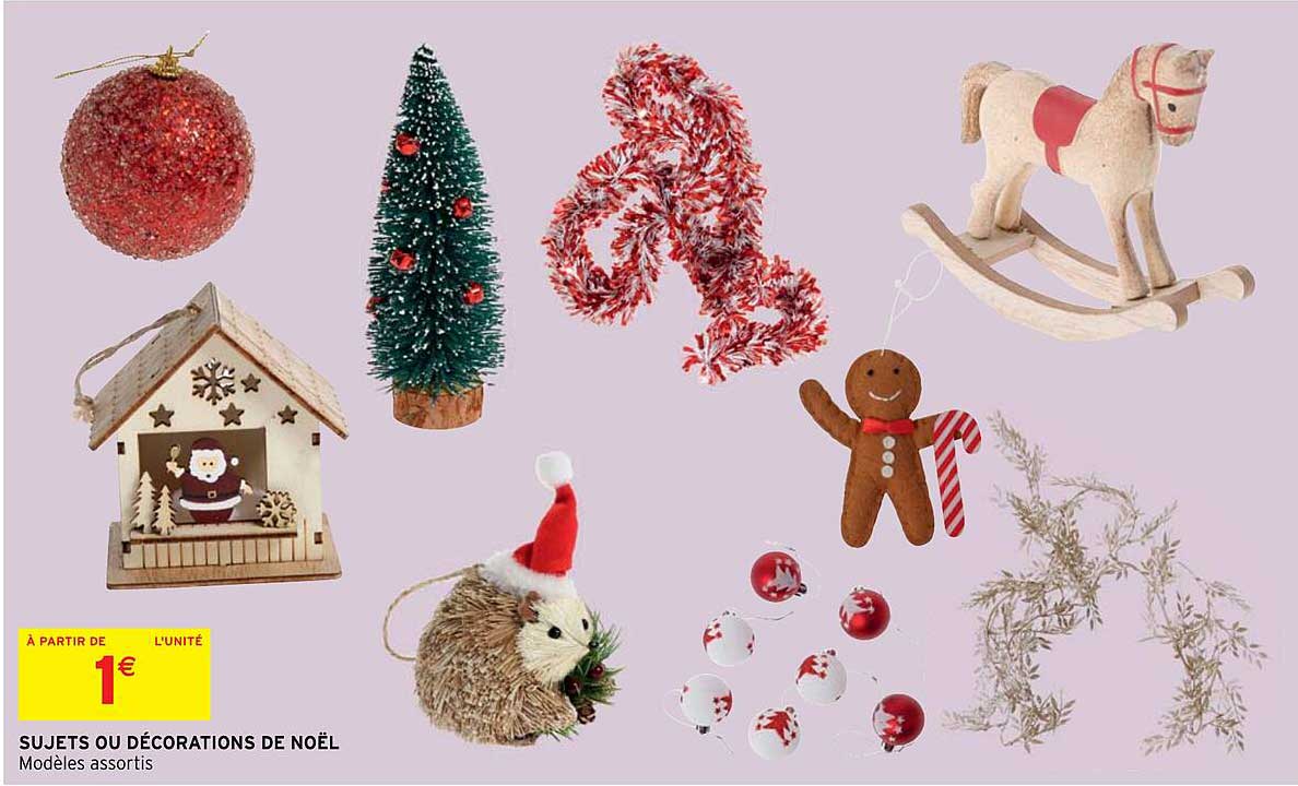 sujets ou décorations de noël