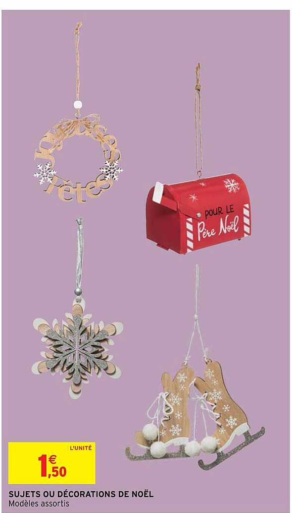 sujets ou décorations de noël