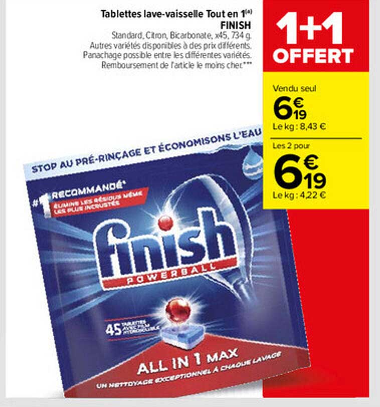 Tablettes Lave-vaisselle Tout En 1 Finish
