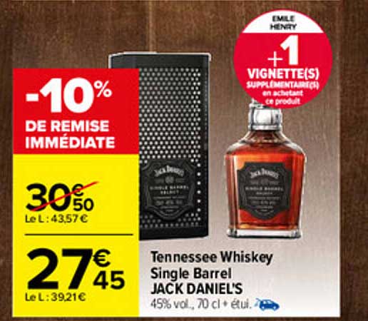 tennessee whiskey single barrel jack daniel's