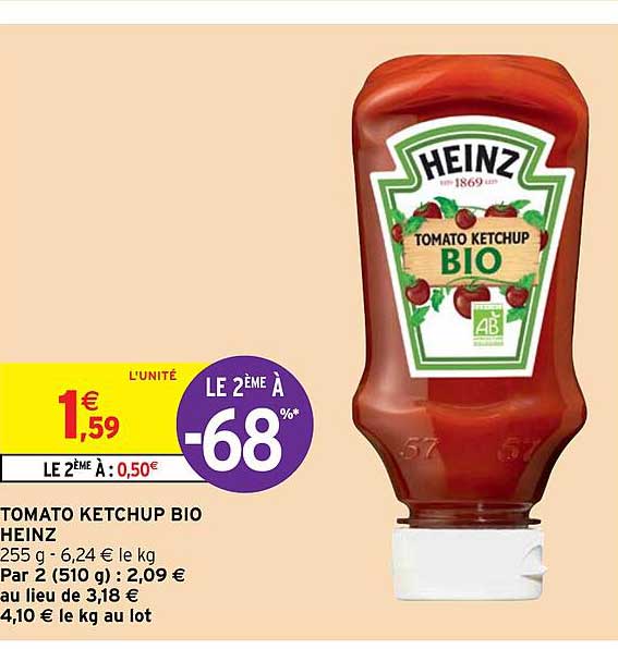 tomato ketchup bio heinz