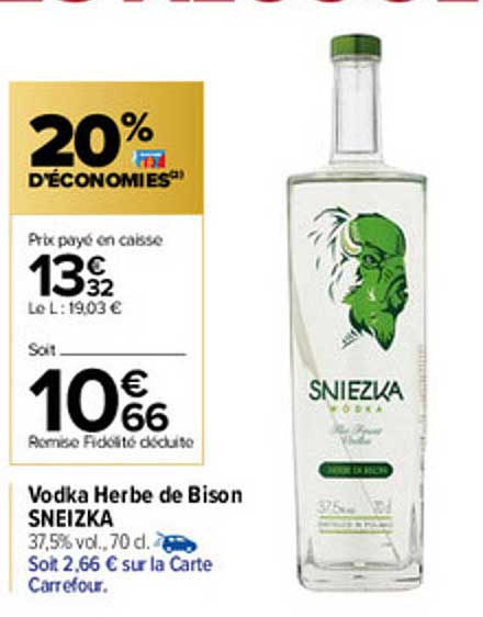 vodka herbe de bison sneizka