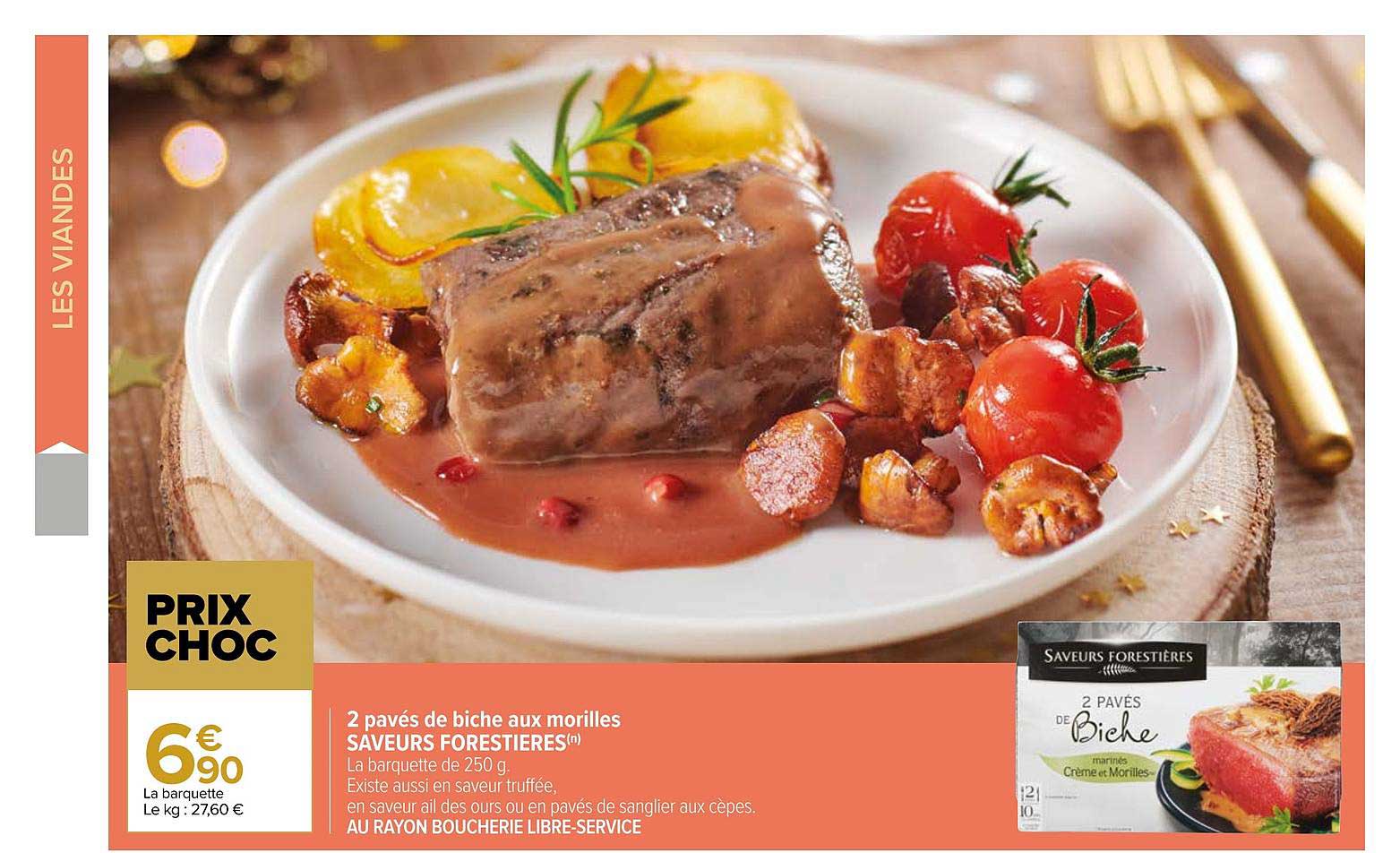 2 pavés de biche aux morilles saveurs forestières