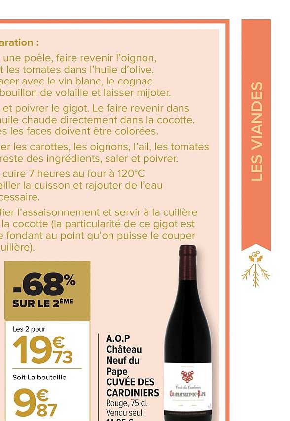 a.o.p. château neuf du pape cuvée des cardiniers