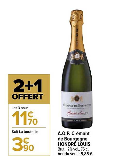 a.o.p. crémant de bourgogne honoré louis