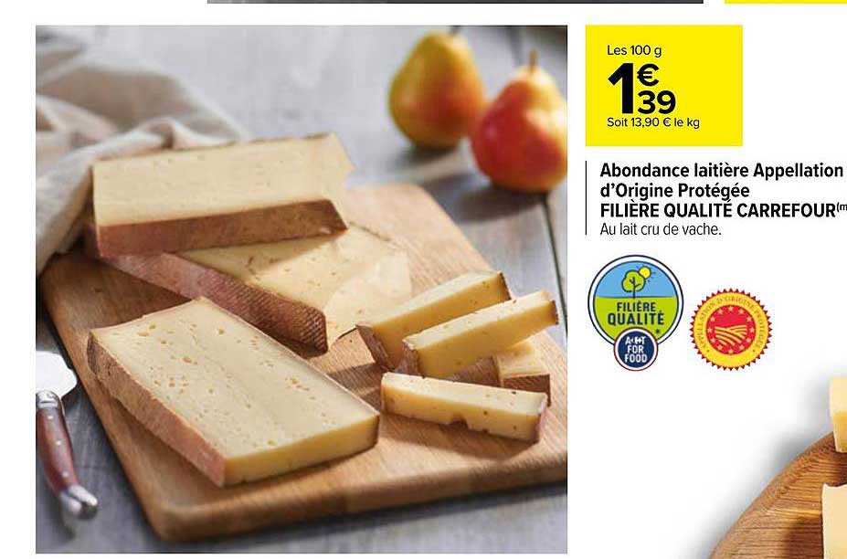 abondance laitière appellation d'origine protégée filière qualité carrefour