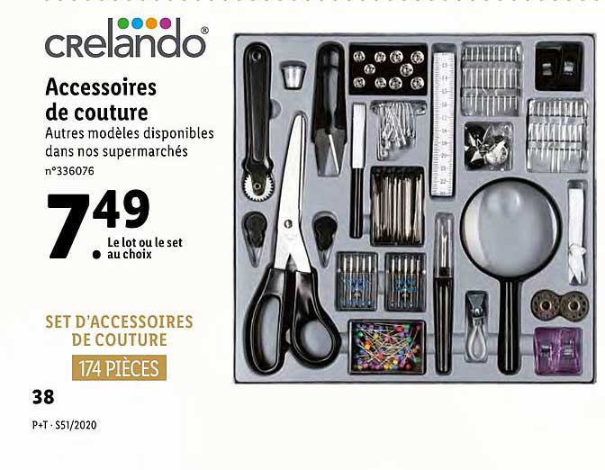 accessoires de couture crelando