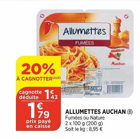 Allumettes Auchan