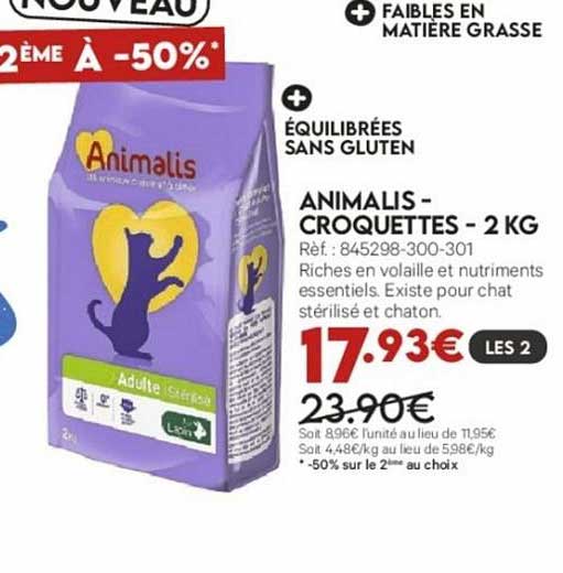 animalis - croquettes - 2 kg