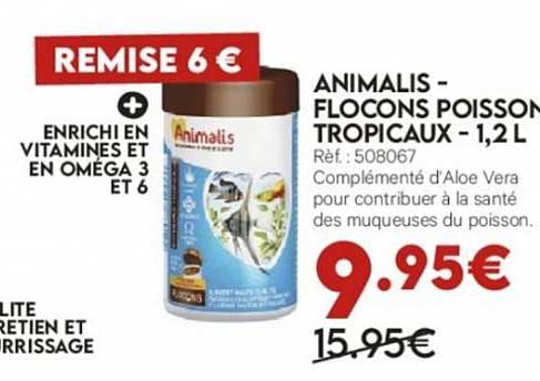 animalis - flocons poisson tropicaux - 1,2 l