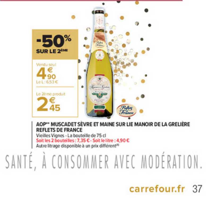 aop muscadet sèvre et maine sur lie manoir de la grelière reflets de france