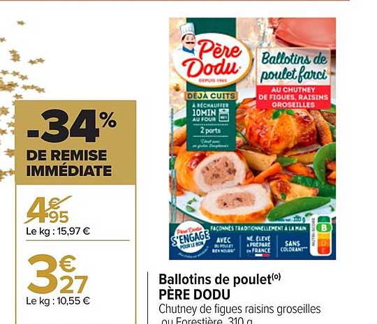 ballotins de poulet père dodu