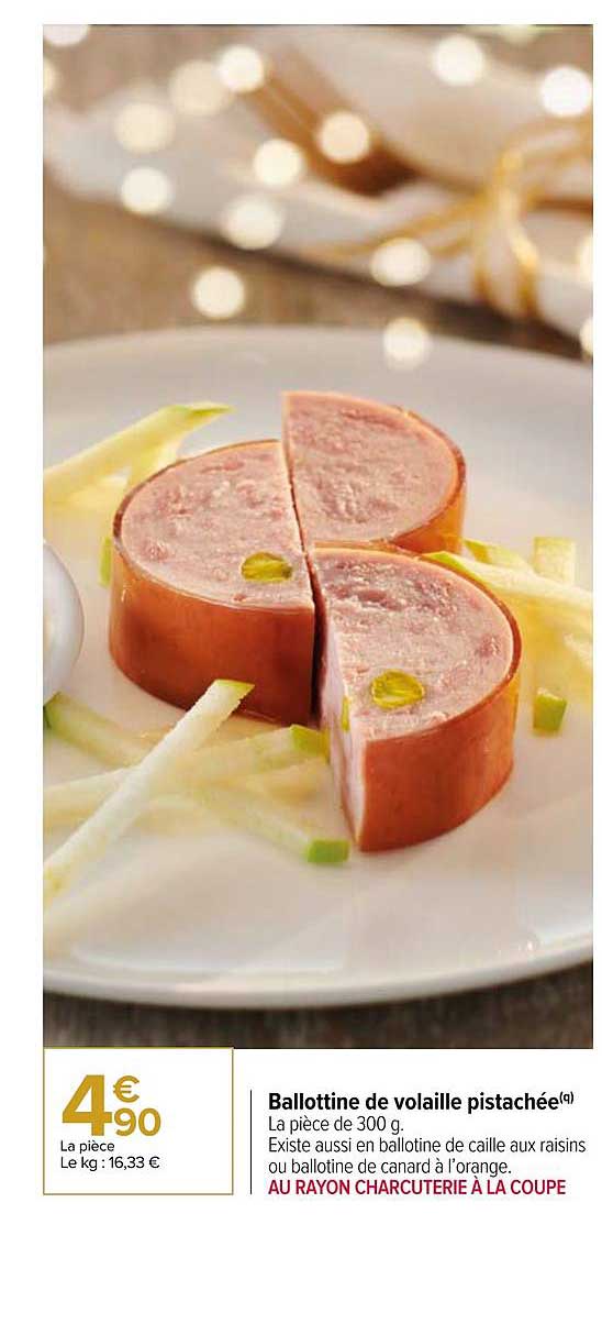 ballottine de volaille pistachée