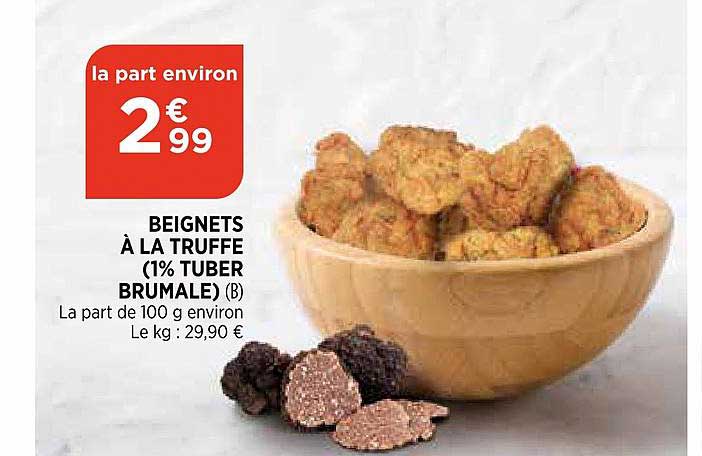 beignets à la truffe (1% tuber brumale)