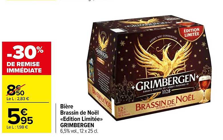 bière brassin de noël «edition limitée» grimbergen