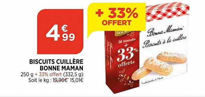 biscuits cuillère bonne maman