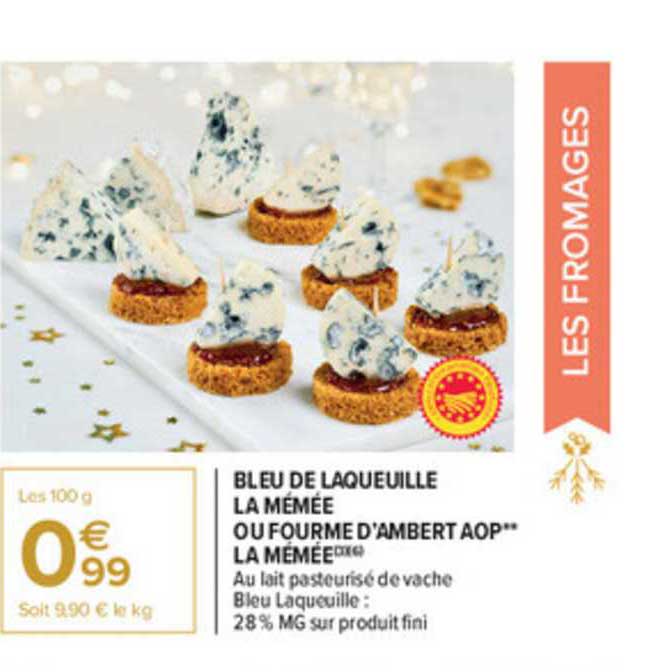 bleu de laqueuille la mémée ou fourme d'ambert aop la mémée
