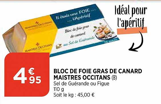 bloc de foie gras de canard maistres occitans