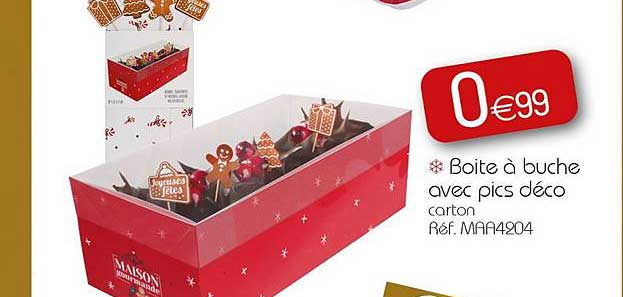 Boîte à Buche Avec Pics Déco