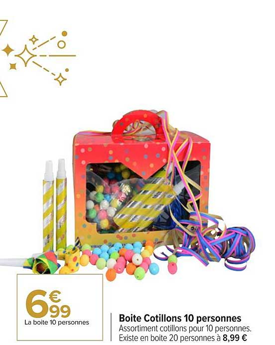 boîte cotillons 10 personnes