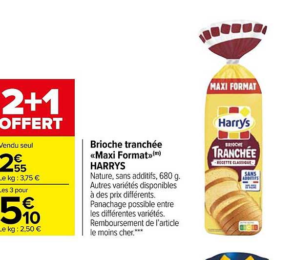 Brioche Tranchée «maxi Format» Harrys