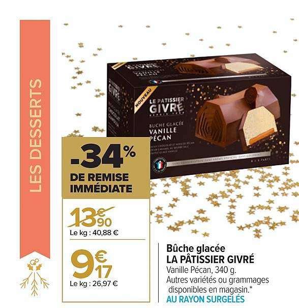 bûche glacée la pâtissier givré