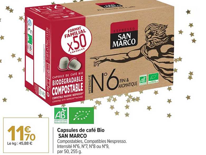 capsules de café bio san marco