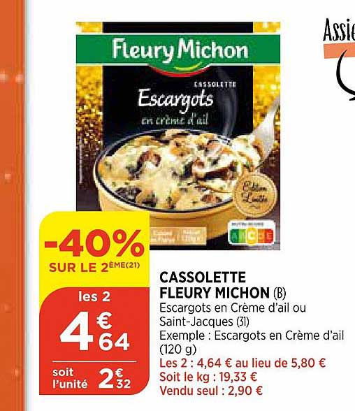 cassolette fleury michon -40% sur le 2ème