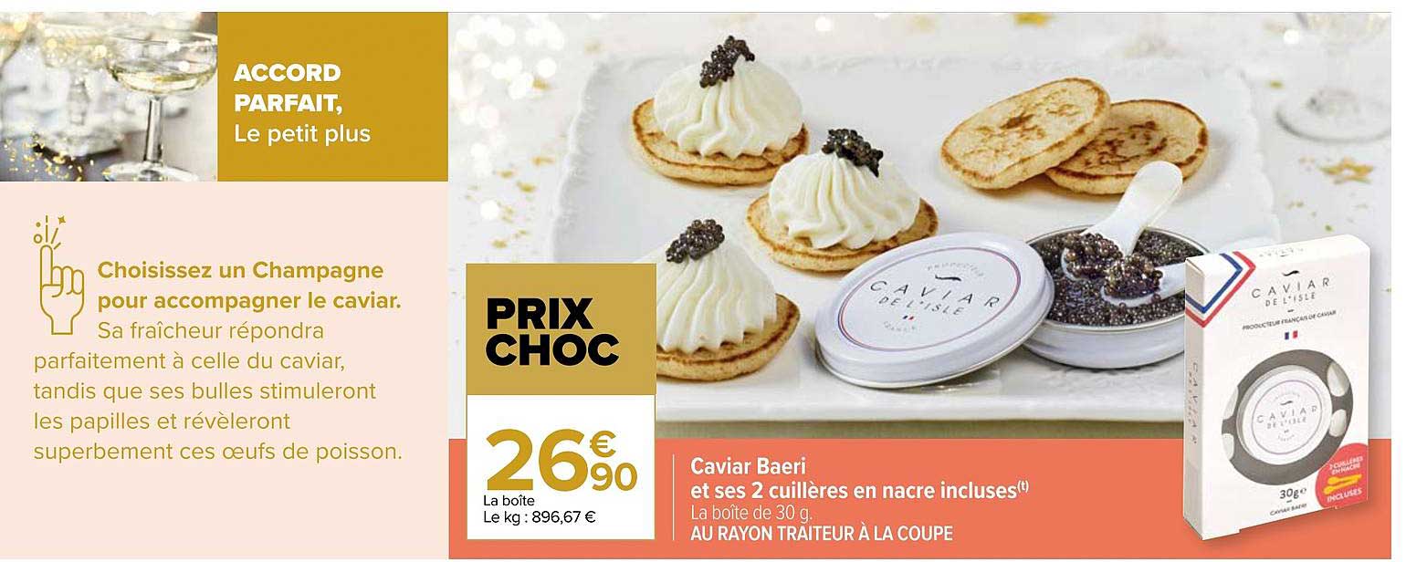 caviar baeri et ses 2 cuillères en nacre incluses