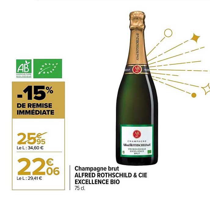 champagne brut alfred rothschild & cie excellence  bio