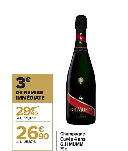 champagne cuvée 4 ans g.h mumm