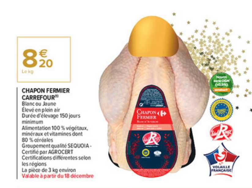 chapon fermier carrefour