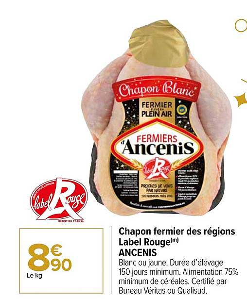 chapon fermier des régions label rouge ancenis