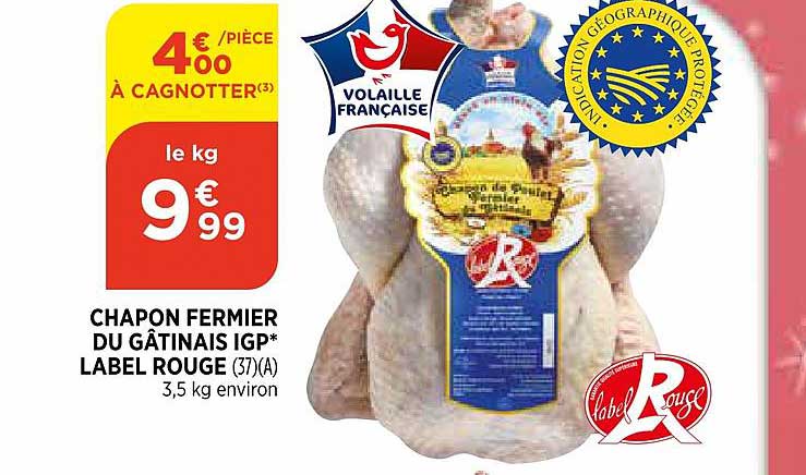 chapon fermier du gâtinais igp label rouge