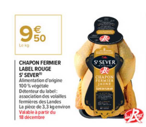 Chapon Fermier Label Rouge St Sever