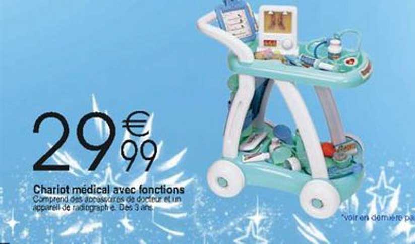 chariot médical avec fonctions