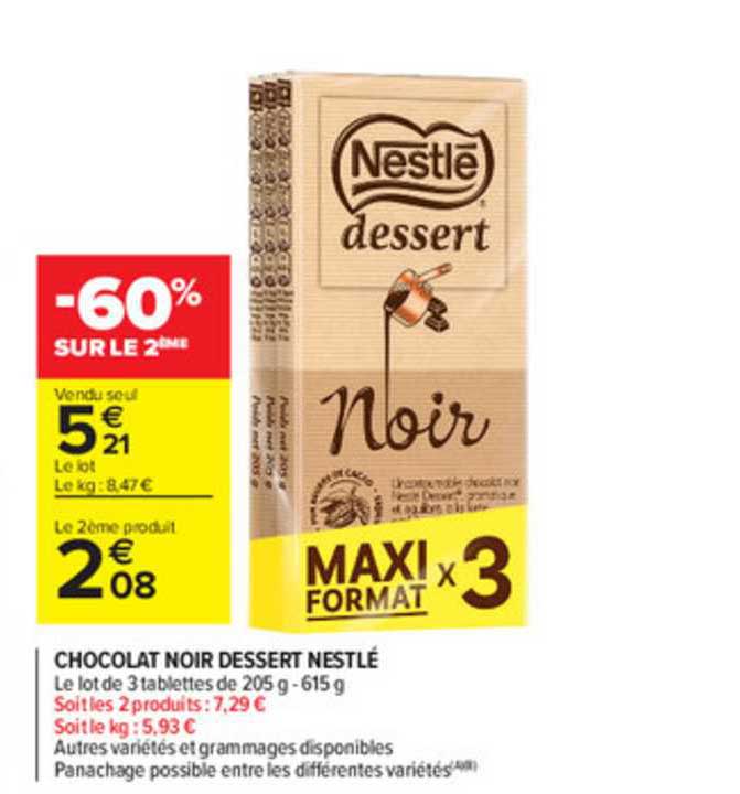 Chocolat Noir Dessert Nestlé
