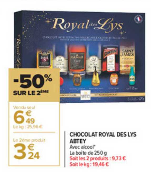 chocolat royal des lys abtey