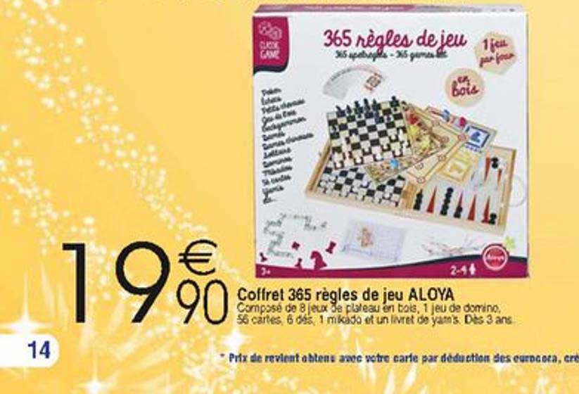 coffret 365 règles de jeu aloya
