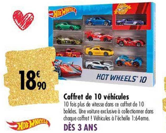 coffret de 10 véhicules hot wheels