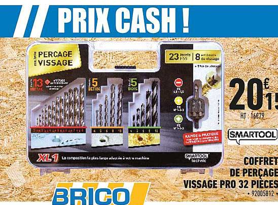 coffret de perçage vissage pro 32 pièces